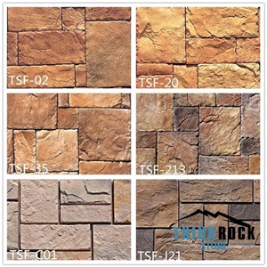 Multicolor Castle Stone Veneer Faux Rock for Exterior Wall Panels