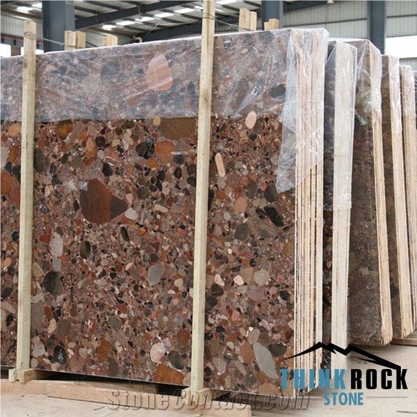 Multicolor Chinese Chocolate Natural Compound Stone Office Table