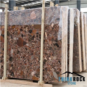 Multicolor Chinese Chocolate Natural Compound Stone Office Table