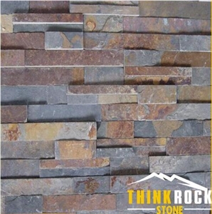Multicolor Culture Stone Ledge Stone Wall Panels Tile