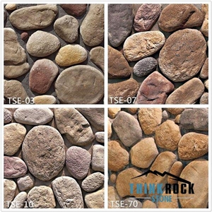 Multicolor Eco Cobble Stone Decorative Stone with River Rock Veneer
