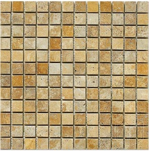 Multicolor Travertine Mosaics for Backsplash Kitchen Floor, Bathroom