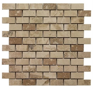 Multicolor Travertine Mosaics for Backsplash Kitchen Floor, Bathroom