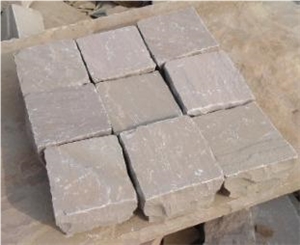 Natural Raj Green Sandstone Paving Slab&Cobblestone Driveway