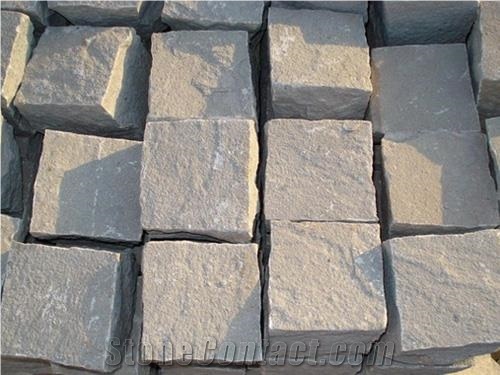 Natural Raj Green Sandstone Paving Slab&Cobblestone Driveway
