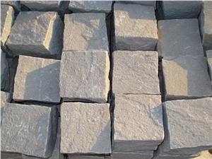 Natural Raj Green Sandstone Paving Slab&Cobblestone Driveway
