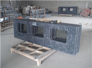 Prefab Blue Pearl Granite Vanity for Bathroom Countertops