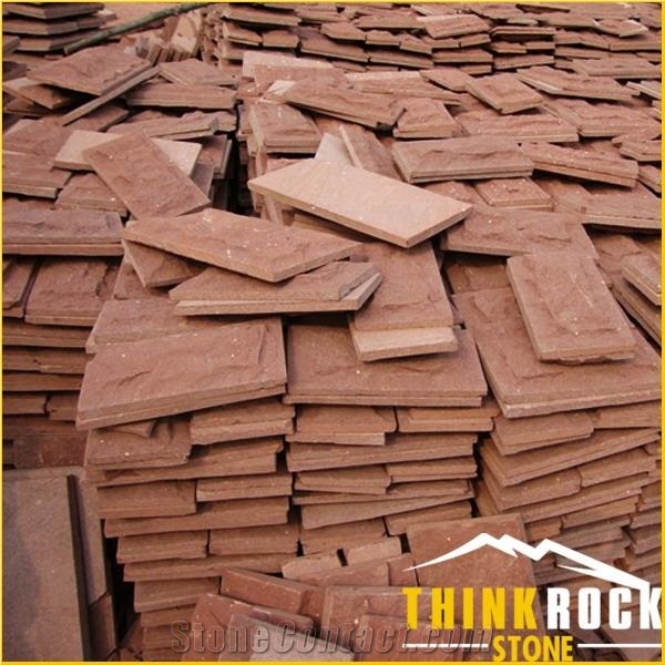 Red Sandstone Mushroom Artificial Stone for Wall Claddingtile
