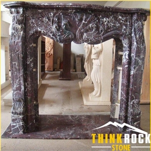 Rosa Levanto Red Marble Rosso Levanto Fireplace- Thinkrock Stone Rosa Levanto Red Marble Rosso Levanto Fireplace- Thinkrock Stone