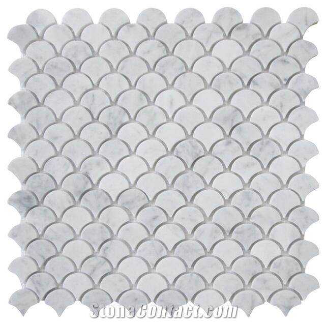 White Marble Mosaic for Floor Tiles
