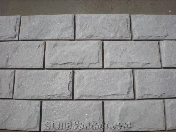 White Quartzite Brick Wall