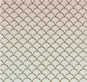 Yellow Limestone Mosaic for Bathroom Kitchen Backsplash