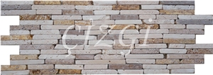 Lnyt011 Light Noce Yellow Travertine Mosaic