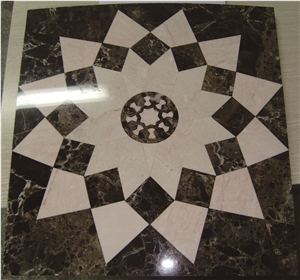 Emperador Marble Waterjet,Interior Stone Medallions,Medallion Design