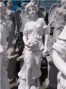 Handcarved Sculptures,Interior Marble Sculptures,Lady Marble Sculpture