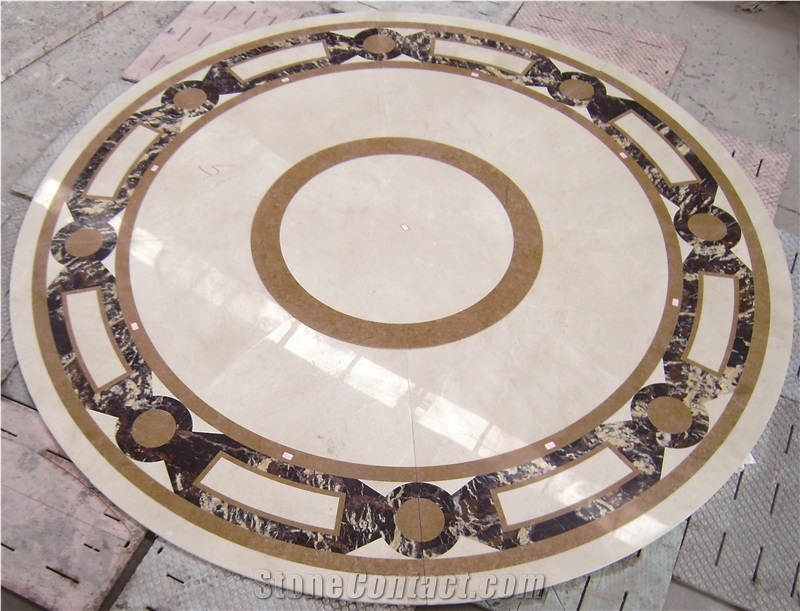 Lobby Floor Waterjet,Round Floor Medallions,Marble Design Madellions