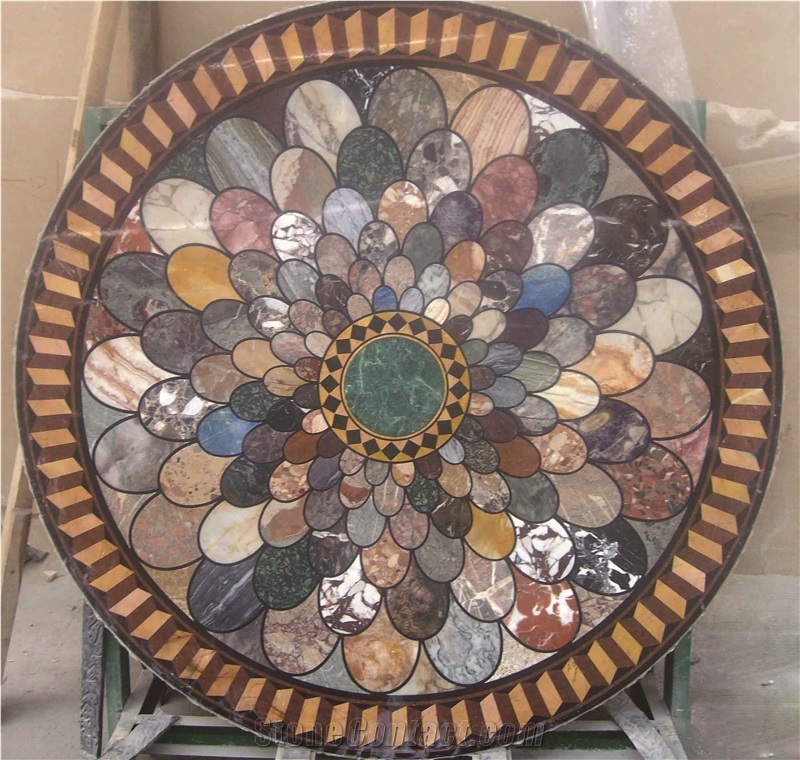 Lobby Floor Waterjet,Round Floor Medallions,Marble Design Madellions