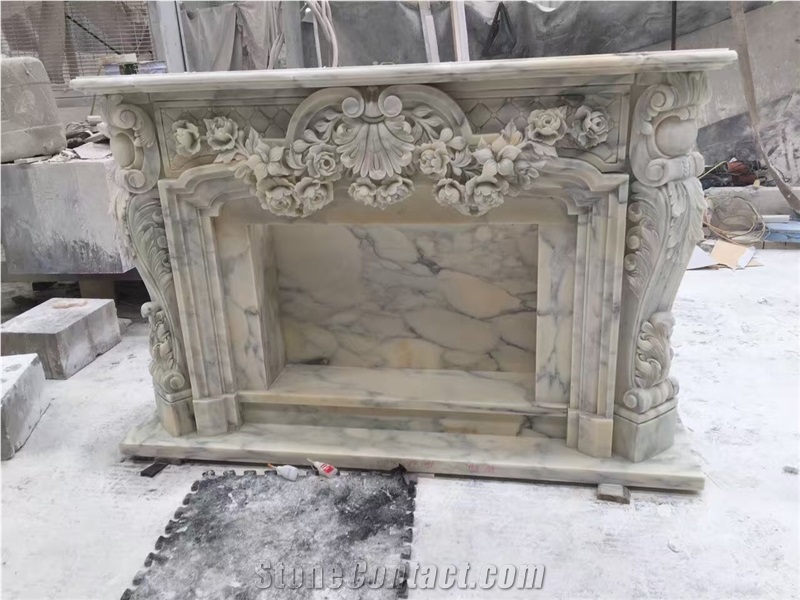 Marble Handcarved Fireplace,Marble Hearters,Marble Fireplace Cover