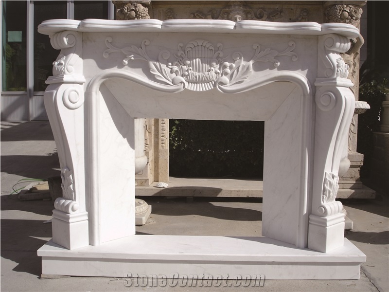 Marble Handcarved Fireplace,Marble Hearters,Marble Fireplace Cover