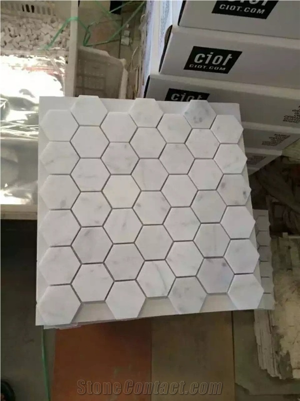 Marble Hexagon Mosaic,Kitchen Mosaic,Split Mosaic,Hexagon Shape Mosaic