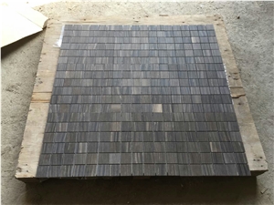 Tobacco Brown Mosaic Tile,Brown Limestone Mosaic,Limestone Mosaic Wall