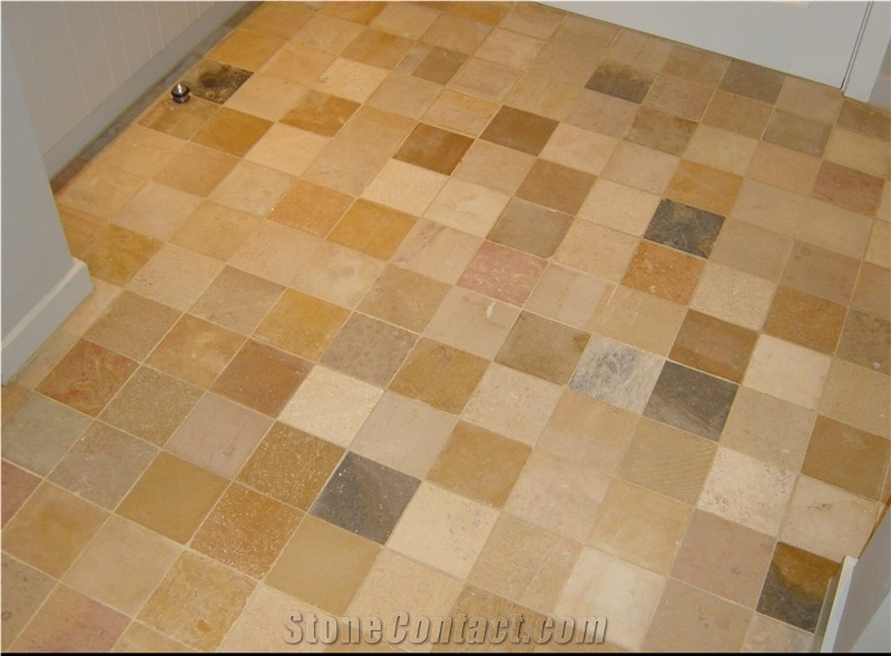 Burgundy Hardstone Mix Limestone Mix Tiles