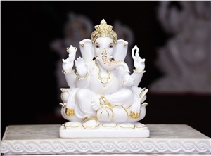Ganesh G White Marble Statues Ganesh G White Marble Statues