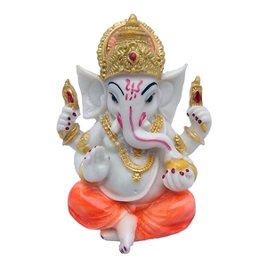 Makarana White Marble Ganesh G Statues
