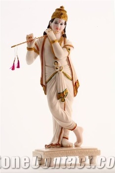 White Marble Krishna Statue