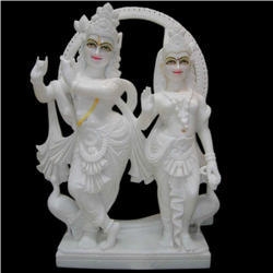 White Marble Radha Krishna Statues