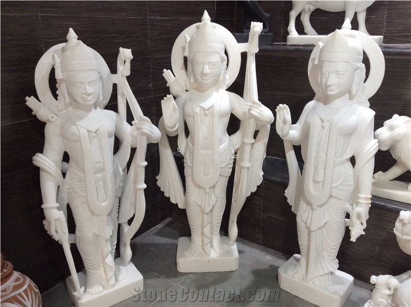 White Marble Ram Darbar Statue