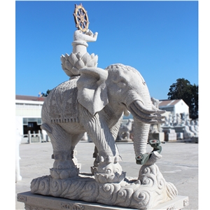Factory Wholesale Stone Carving Elephant Sculpture