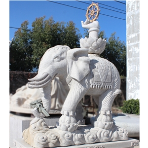 Factory Wholesale Stone Carving Elephant Sculpture
