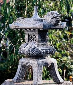 Lantern Ryutsuki Rokkaku Yukimi 75 Cm, Grey Granite