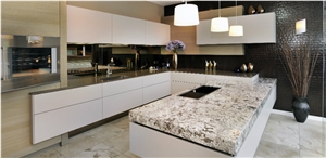 30mm Juperana Torrone Granite Peninsula with 100mm Mitred Edge