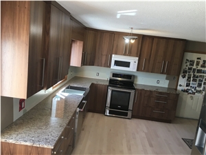 White Sand Granite Bevel Edge Perimeter Kitchen Countertop