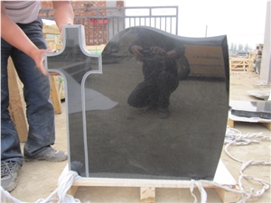 Cheap China Black Granite Polished Headstone,China Black Tombstone