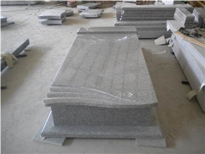 G603 Light Grey Granite Tombstone, Light Grey Upright Monuments