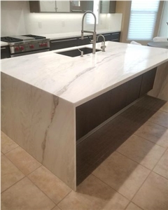 Calacatta Michelangelo Marble Kitchen Perimeter Top,Island Top