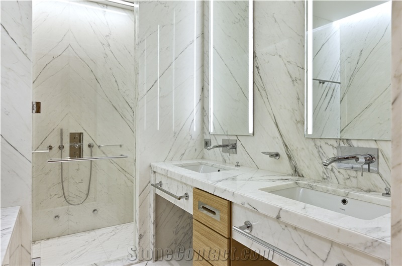 Carrara Marble Bathroom Design