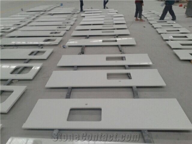 Light Grey Starlight Quartz Tiles Quartz Stone Slabs Stone Flooring