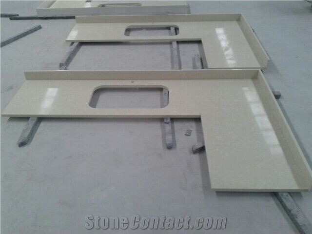 Light Grey Starlight Quartz Tiles Quartz Stone Slabs Stone Flooring