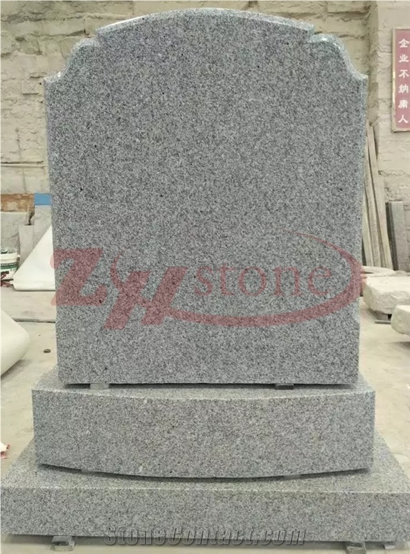 Polished Crystal White Granite Arch Rope Design Simple Gravestone
