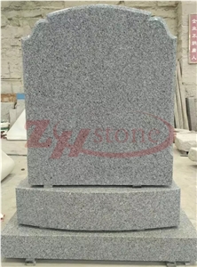 Polished Crystal White Granite Arch Rope Design Simple Gravestone
