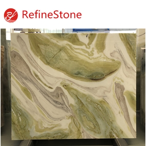 Ink Dan Green Jade Marble Slab