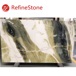 Ink Dan Green Jade Marble Slab