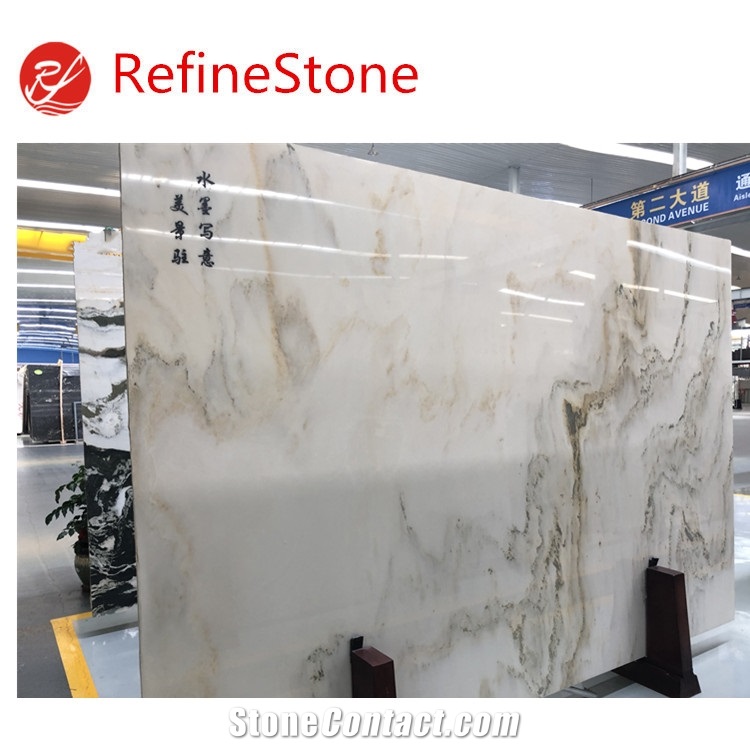Natural Chinese Landscape Painting Marble For Floor Design