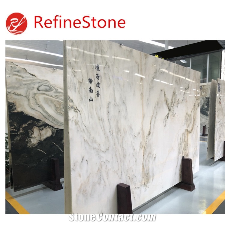 Natural Chinese Landscape Painting Marble For Floor Design