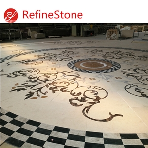 Unique Art Mixed Marble Water Jet With High Quality