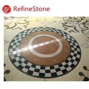 Unique Art Mixed Marble Water Jet With High Quality